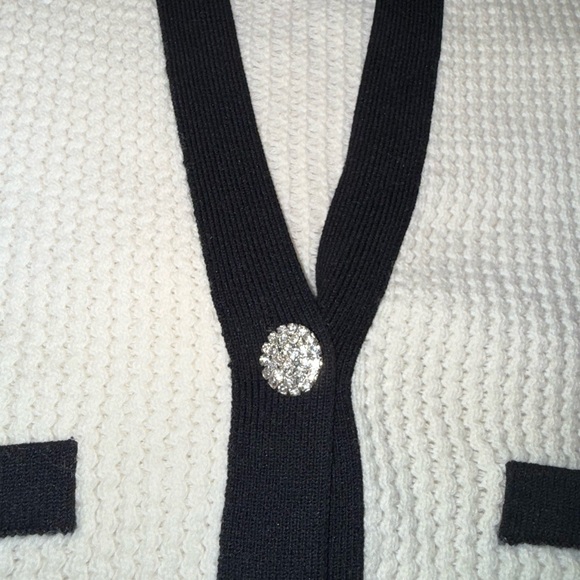 Sandro  Black and White Knit Vest - Picture 2 of 2